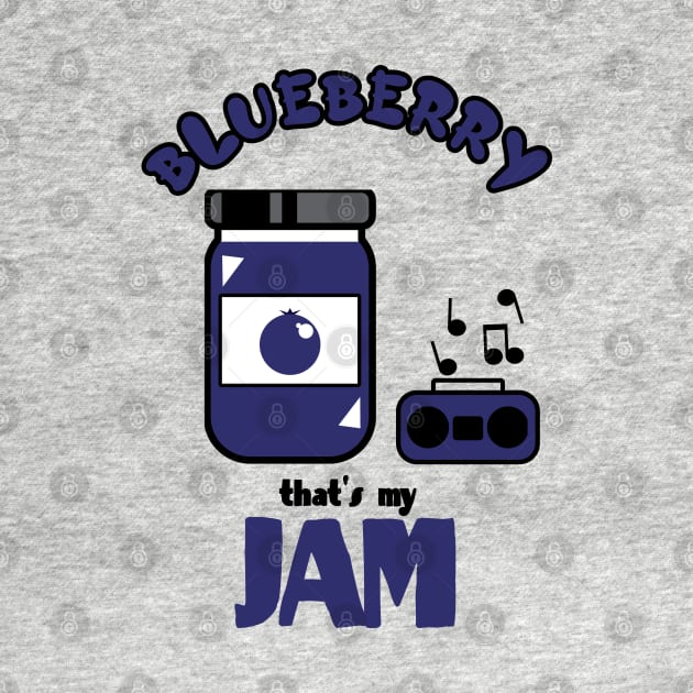 Blueberry That’s My Jam Cute Kawaii by Kev Brett Designs